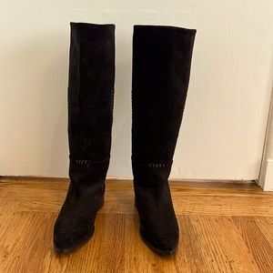 Freda Salvador Page Suede Riding Tall Boots Size 7.5